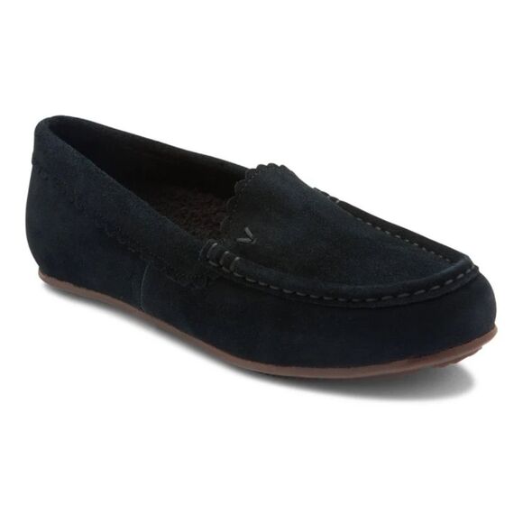 Vionic Black McKenzie Moccasin Suede Slip on Soft Interior Loafers - Size 6.5 - Picture 1 of 6